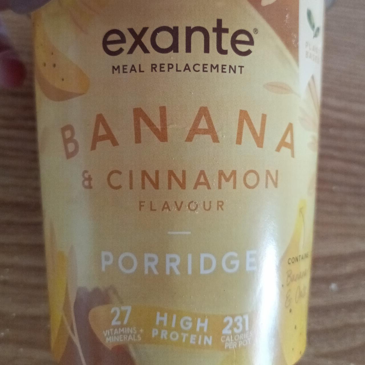 Fotografie - Banana & cinnamon Porridge Exante