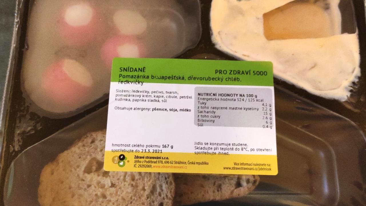 Fotografie - Pomazánka budapešťská, dřevorubecký chléb, ředkvičky Zdravé stravování