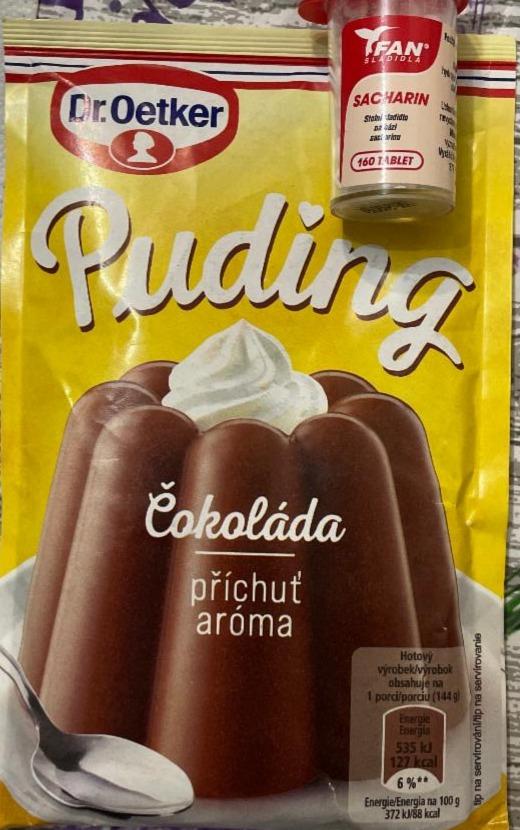 Fotografie - Puding Čokoláda příchuť sacharin misto cukru Dr.Oetker hotový pokrm