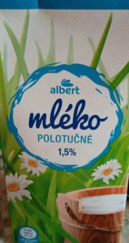 Fotografie - Mléko polotučné 1,5% Albert
