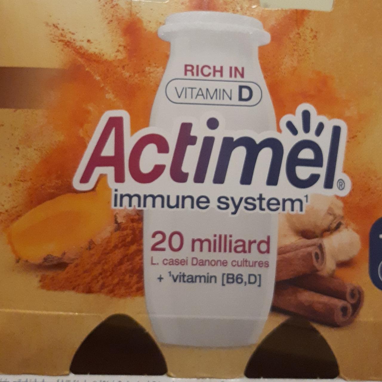 Fotografie - Immune system Turmeric Cinnamon Ginger Actimel