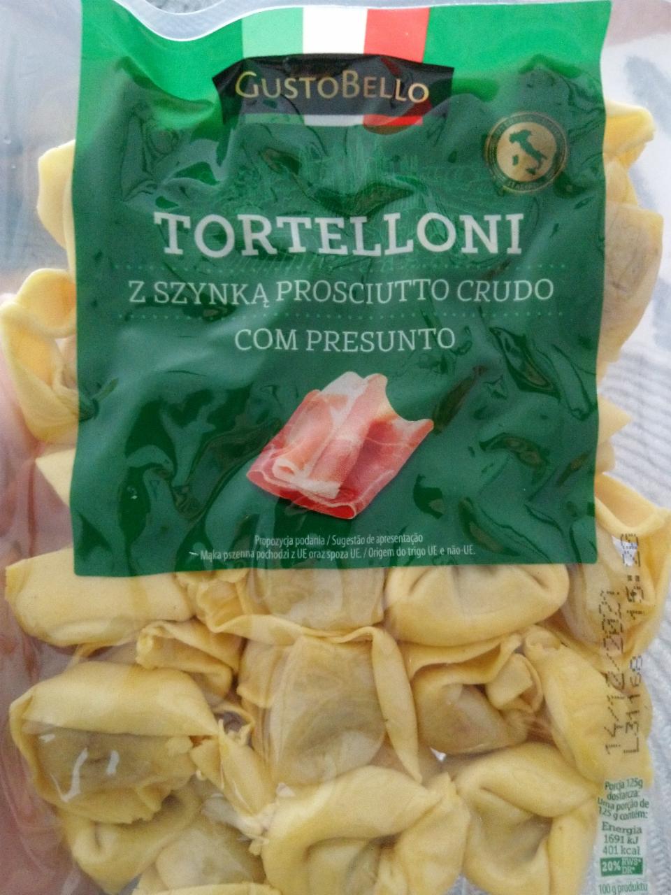Fotografie - Tortelloni z szynką prosciutto crudo com presunto GustoBello