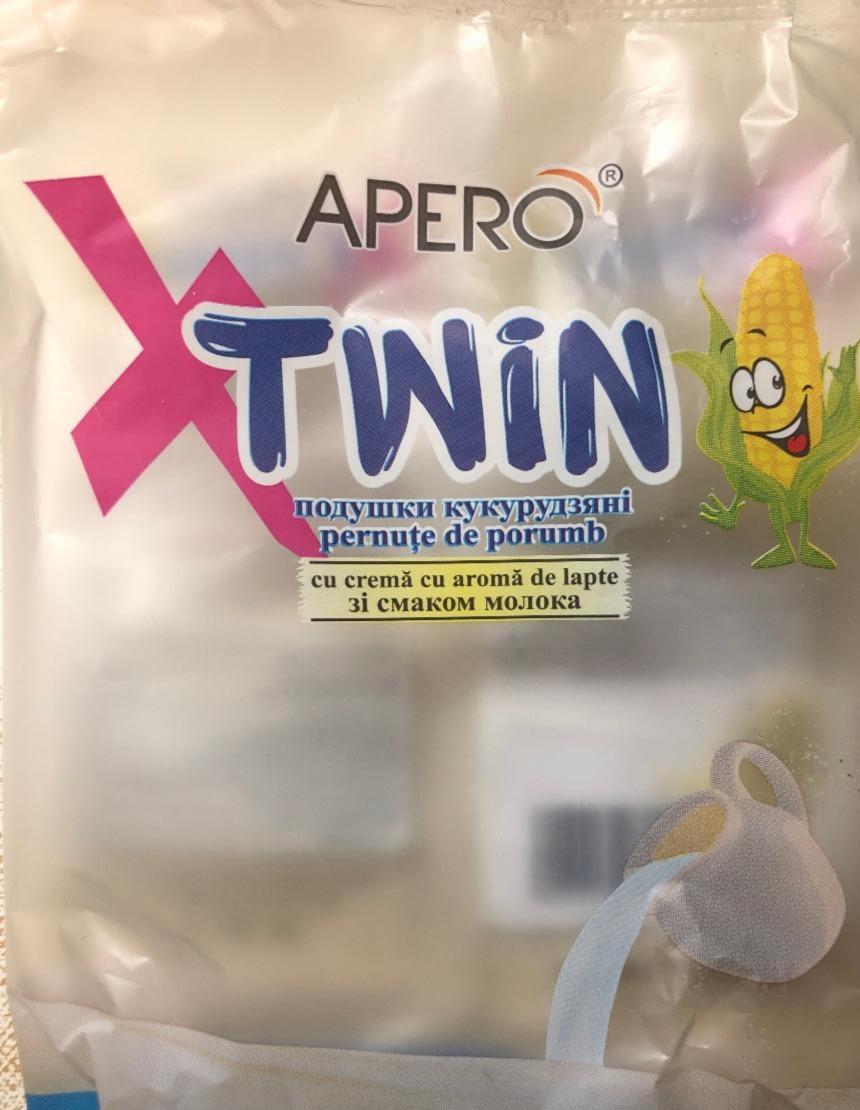 Fotografie - Twin kukuřičné polštářky s náplní s mléčnou příchutí Apero