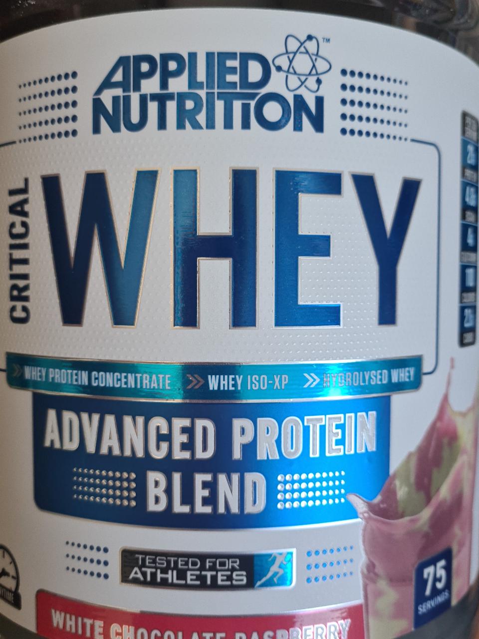 Fotografie - Critical Whey White Chocolate Raspberry Applied Nutrition