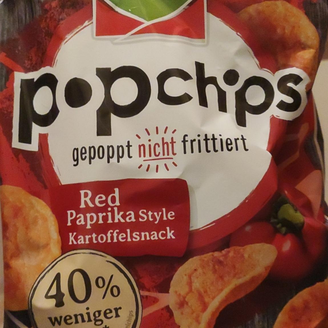 Fotografie - Popchips Red Paprika Style Kartoffelsnack Funny frisch