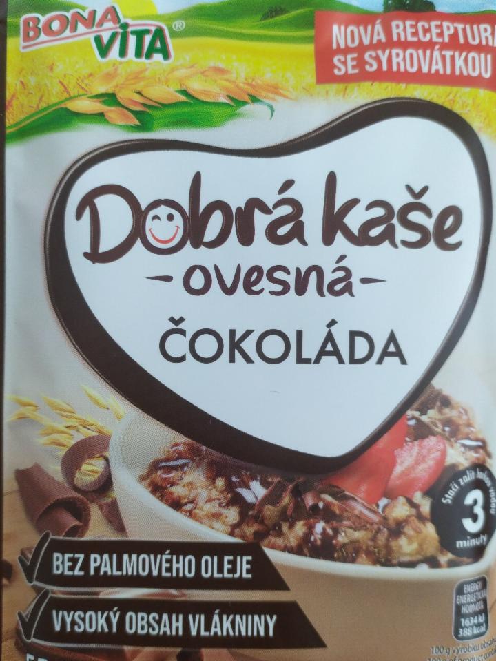 Fotografie - Dobrá kaše ovesná čokoláda, se syrovátkou Bonavita