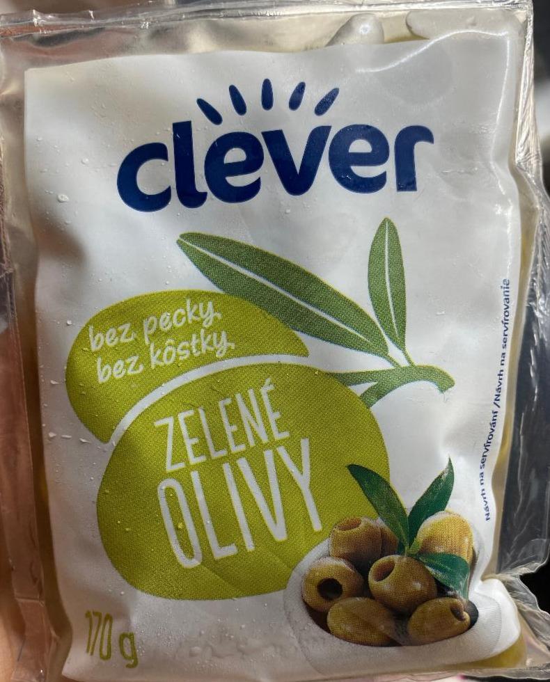 Fotografie - Zelené olivy bez pecky ve slaném nálevu Clever