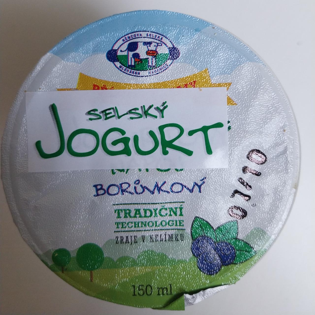 Fotografie - Selský jogurt borůvkový Němcova selská mlékárna Radonice