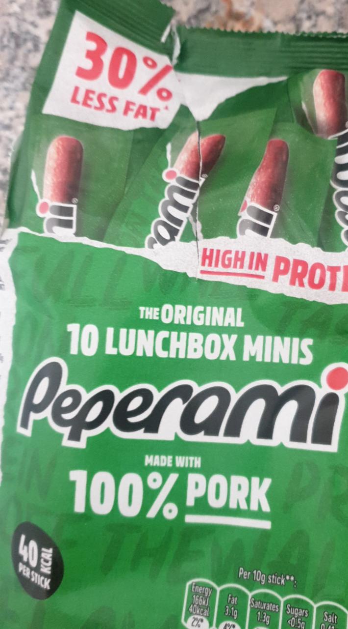 Fotografie - Peperami 100% pork 10 lunchbox Minis