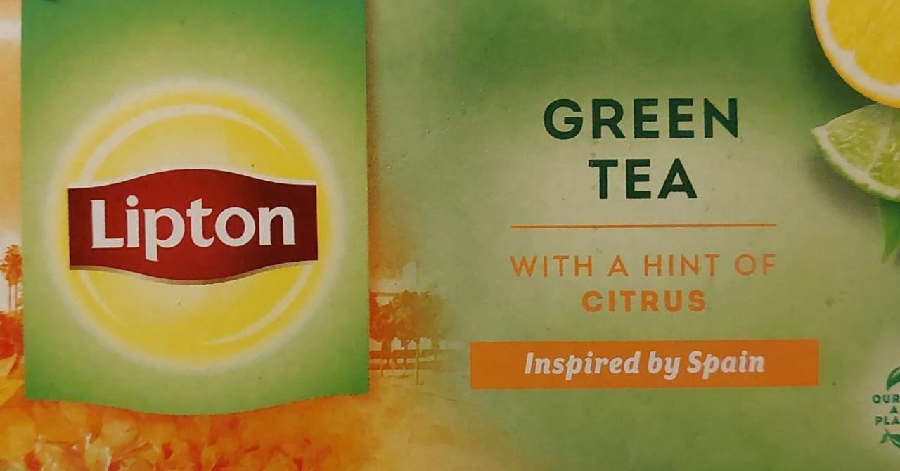 Fotografie - Green Tea with a hint of citrus Lipton