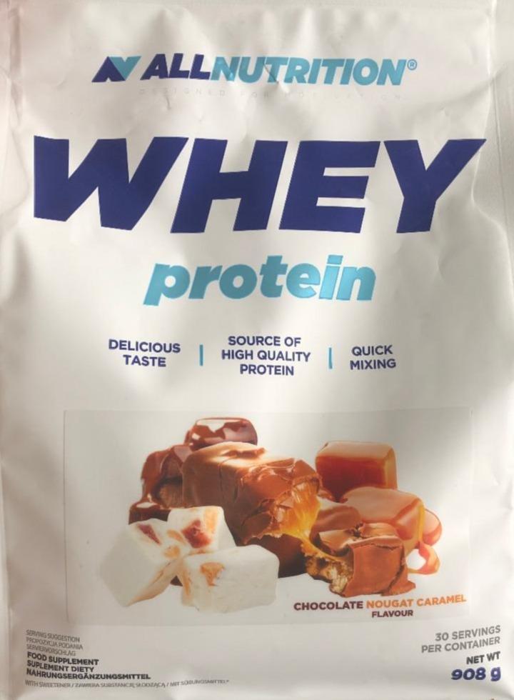 Fotografie - allnutrition whey protein chocolate nougat caramel
