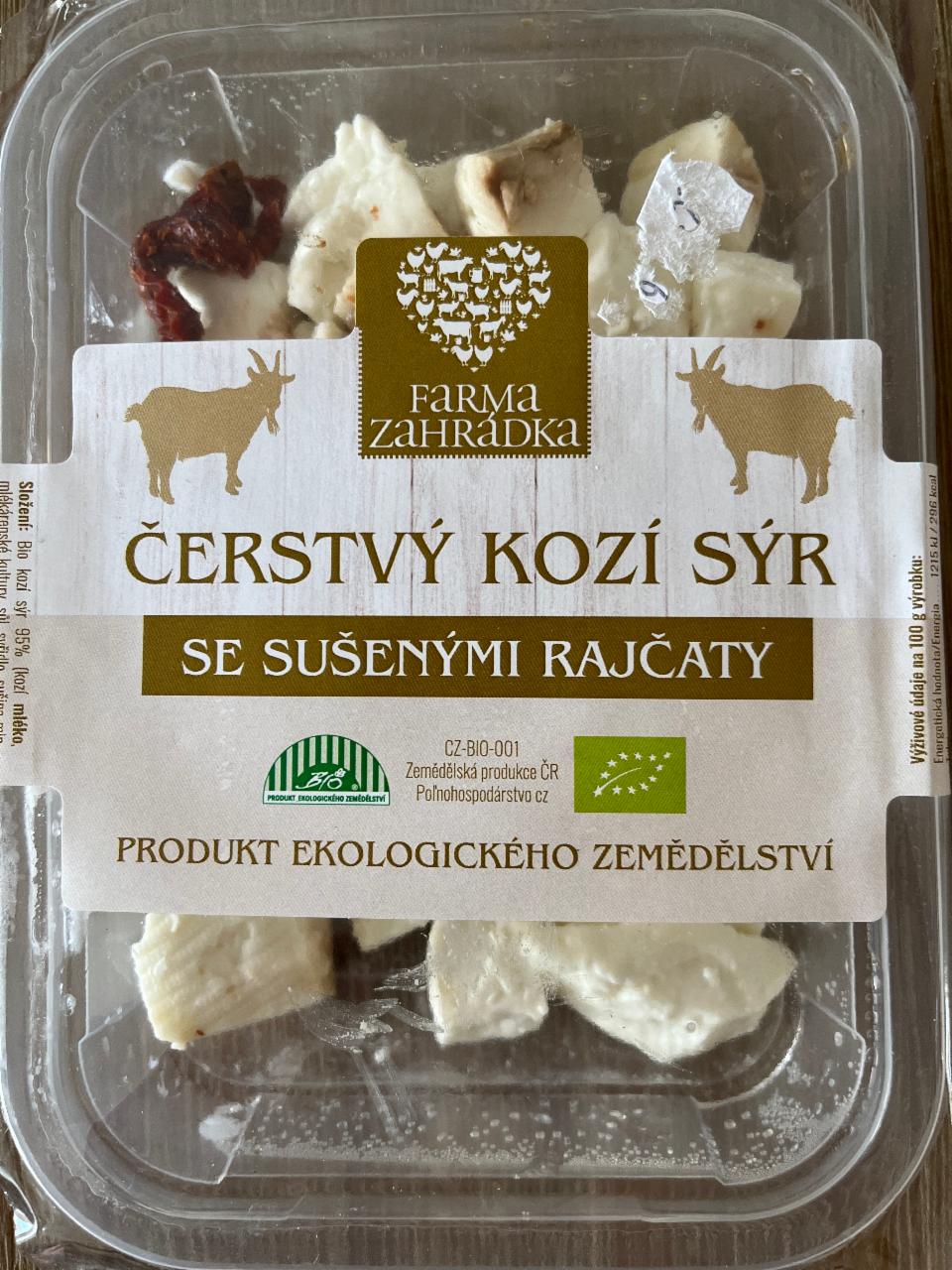 Fotografie - Čerstvý kozí sýr se sušenými rajčaty Farma Zahrádka