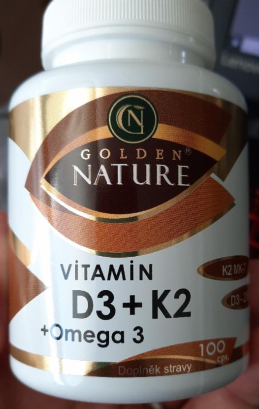 Fotografie - Vitamin D3 + K2 + Omega 3 Golden Nature