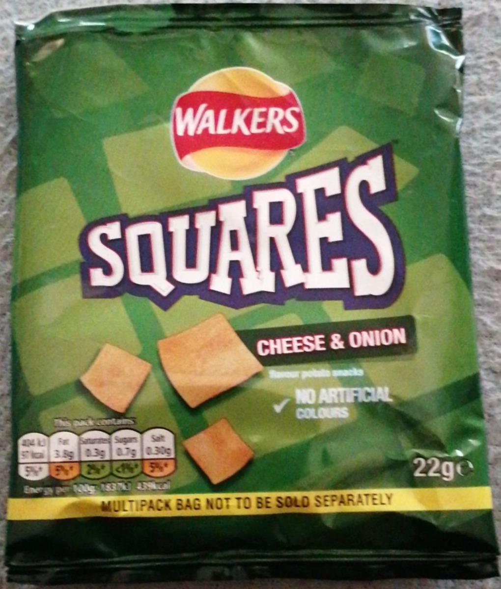 Fotografie - Squares Cheese & Onion Walkers