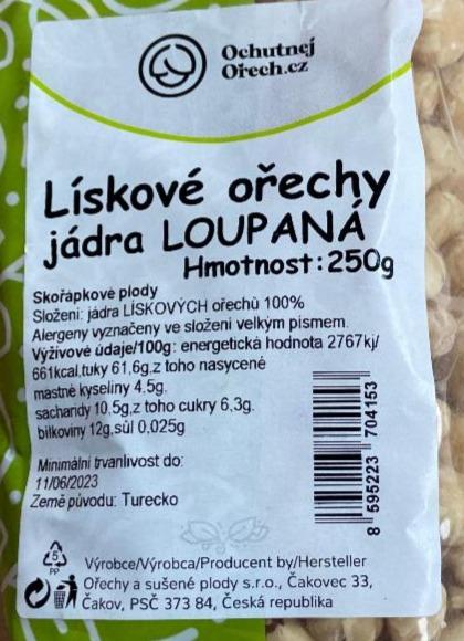 Fotografie - Lískové ořechy Jádra Loupaná Ochutnejorech.cz