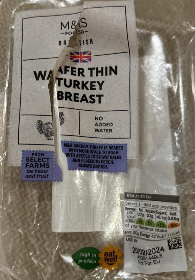 Fotografie - Wafer thin turkey breast M&S Food