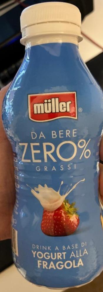 Fotografie - Da Bere zero 0% grassi Drink a base di yogurt alla fragola Müller
