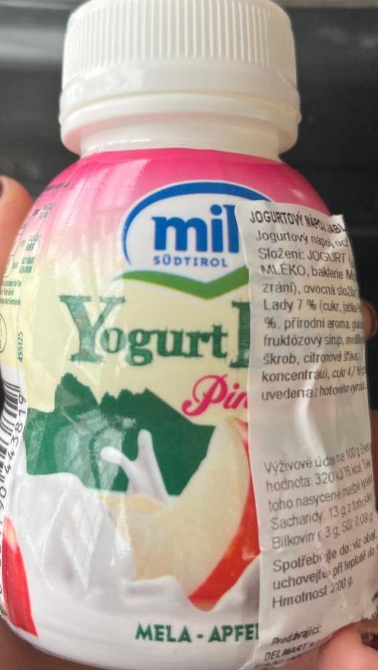 Fotografie - jogurtový nápoj jablko Pink lady Mila