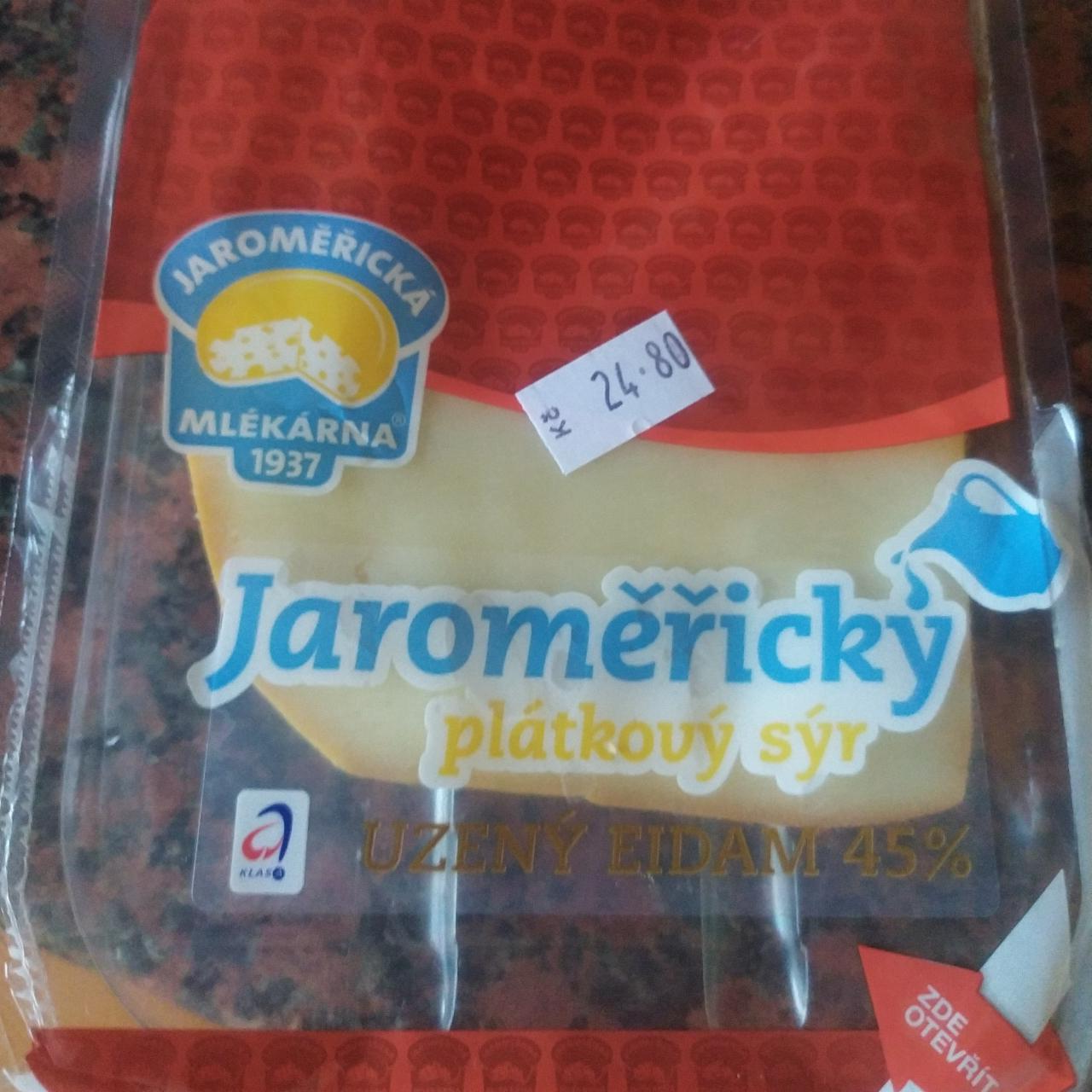 Fotografie - Jaroměřický plátkový sýr uzený eidam 45%
