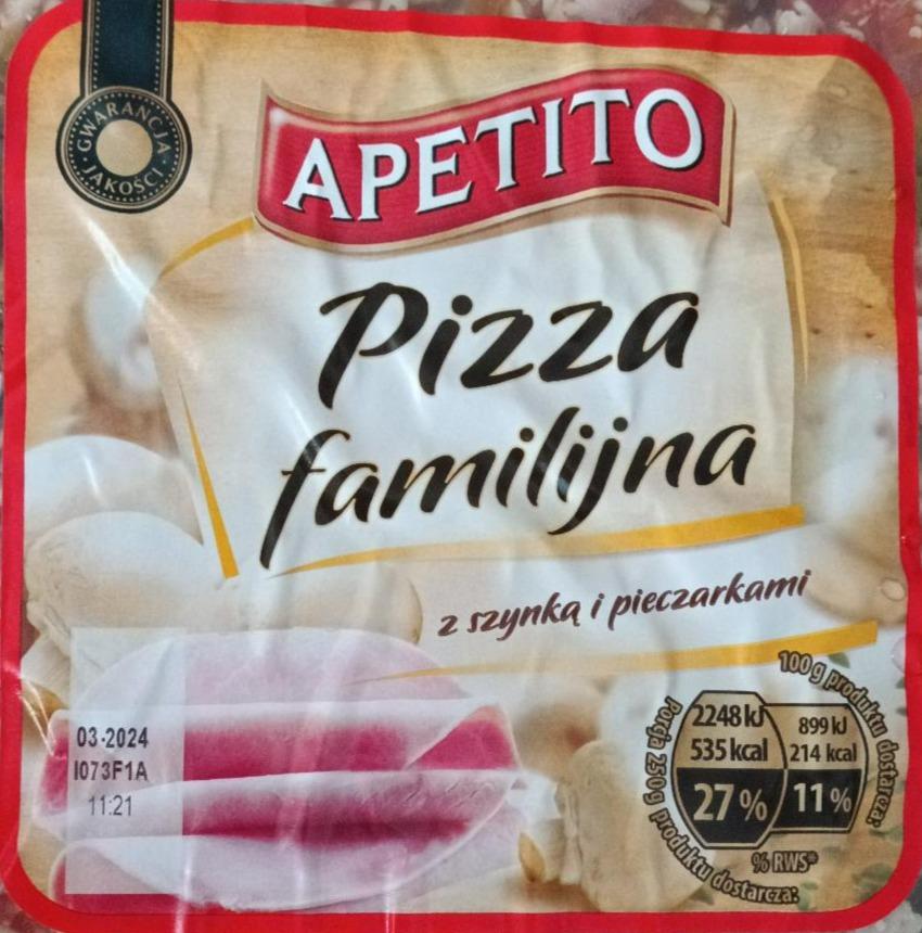 Fotografie - Pizza familijna z szynką i pieczarkami Apetito