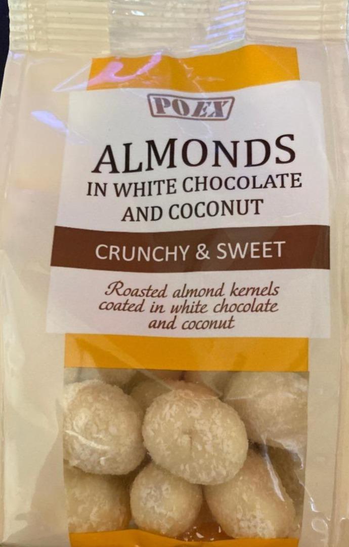 Fotografie - Almonds in white chocolate and coconut (mandle v bílé čokoládě a kokosu) Poex