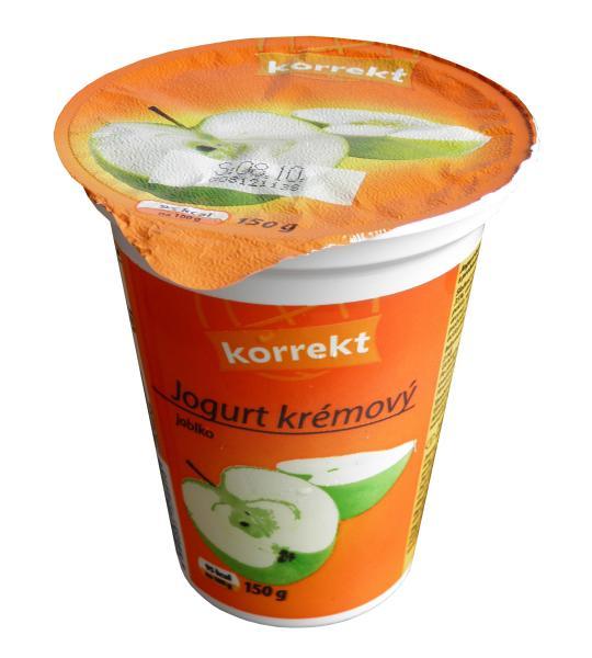 Fotografie - Korrekt krémový jogurt jablečný