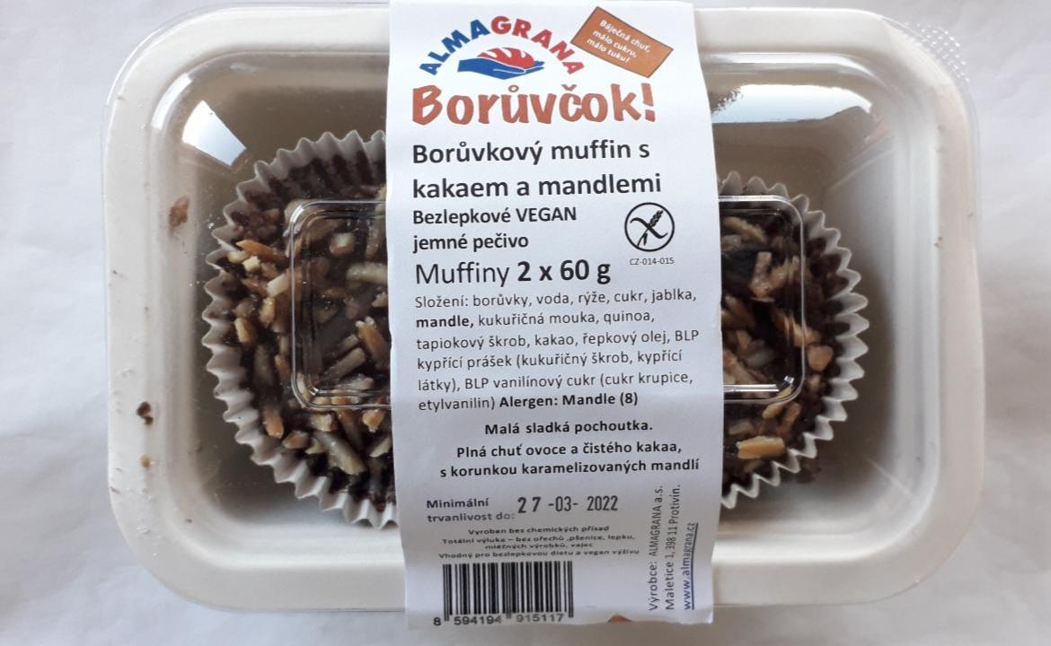 Fotografie - Borůvčok! Borůvkový muffin s kakaem a mandlemi Almagrana