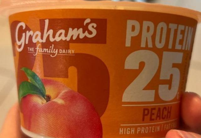 Fotografie - Peach Yogurt 25g High Protein Graham's The Family Dairy