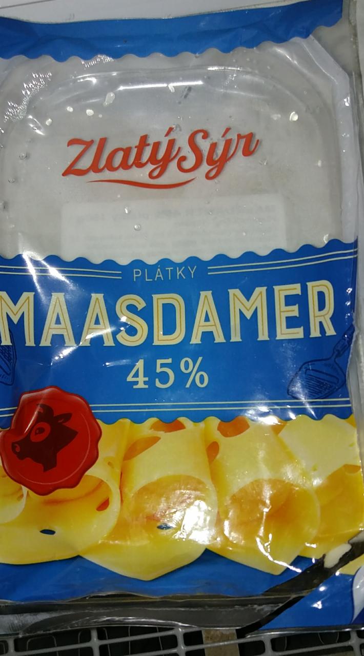 Fotografie - Zlatý sýr plátky Maasdamer 45%