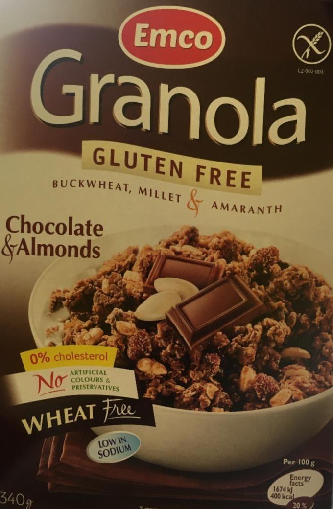 Fotografie - Emco Granola Gluten free Chocolate & Almonds