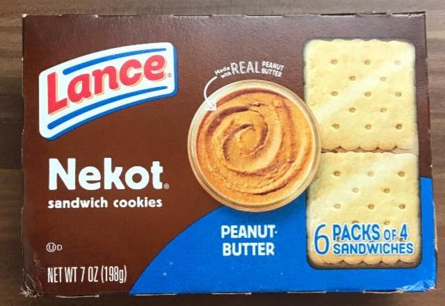 Fotografie - Nekot Sandwich Cookies Peanut Butter Lance