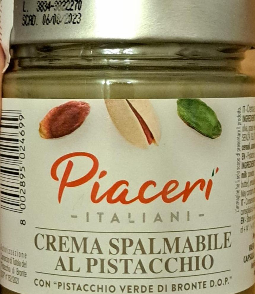 Fotografie - Crema spalmabile al pistacchio Piaceri