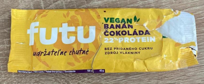 Fotografie - Vegan banán čokoláda 22% protein Futu