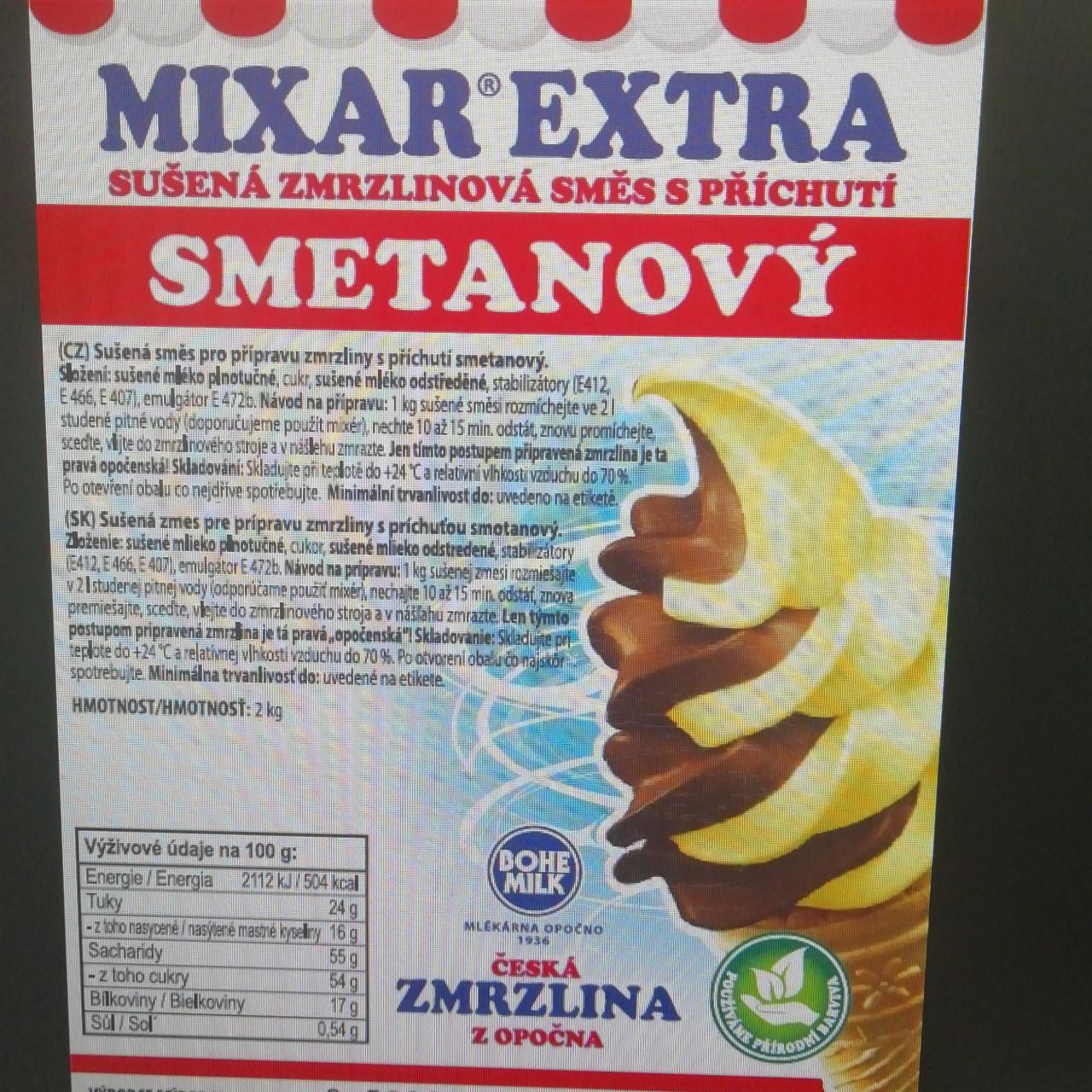Fotografie - Mixar extra sušená zmrzlinová směs s příchutí smetana Bohemilk česká zmrzlina z Opočna