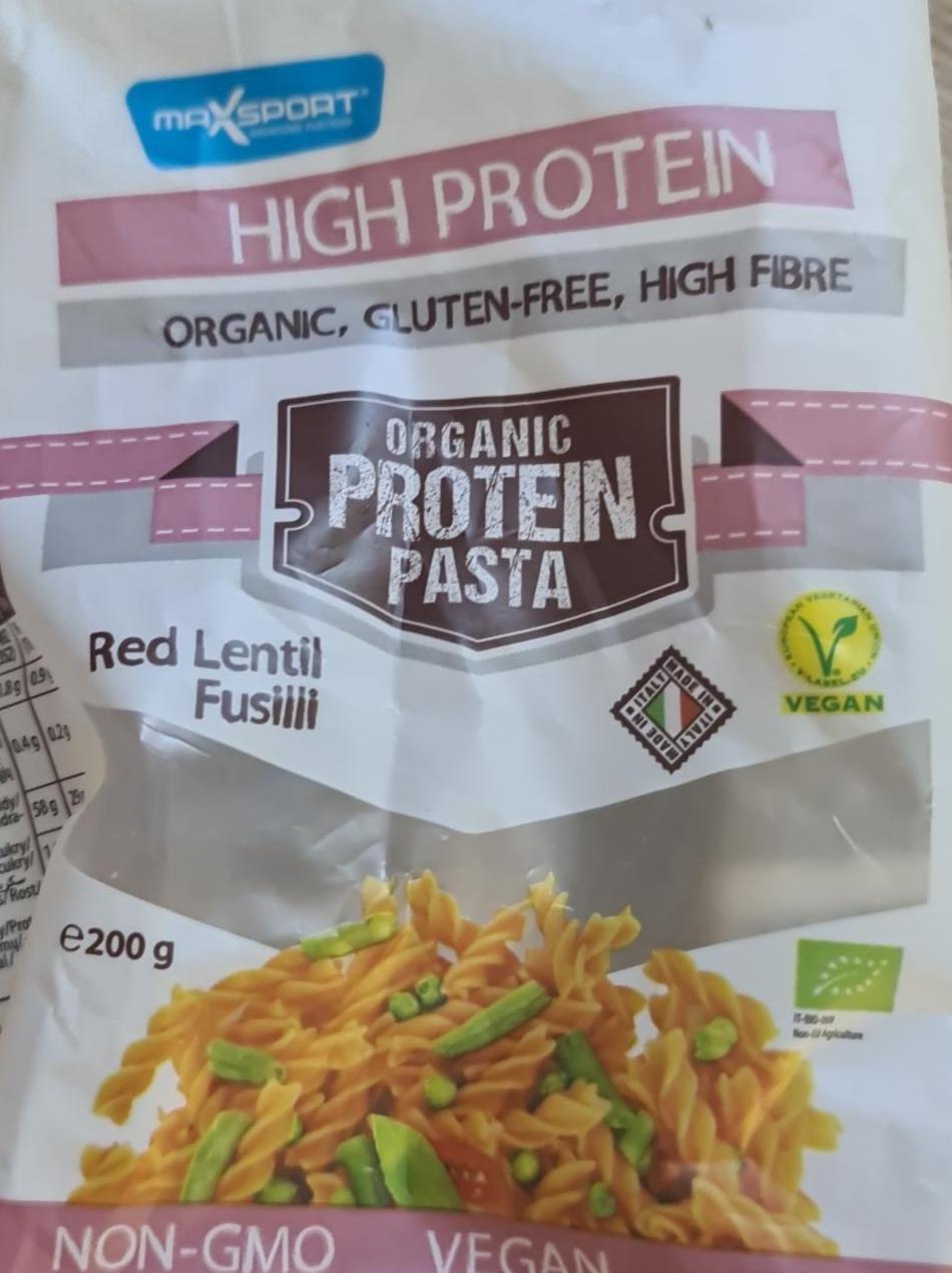 Fotografie - Organic Protein pasta Red Lentil Fusilli MaxSport