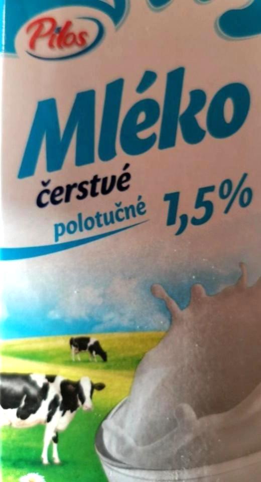 Fotografie - Mléko čerstvé polotučné 1,5% Pilos