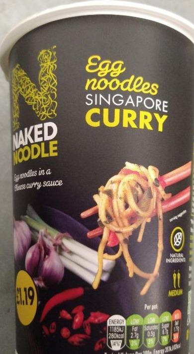 Fotografie - Egg Noodles Singapore Curry Naked