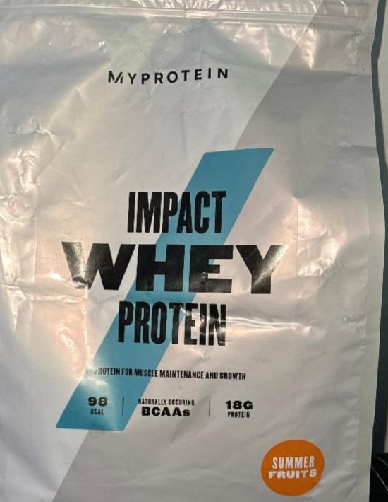 Fotografie - Impact Whey Protein Summer Fruit Myprotein
