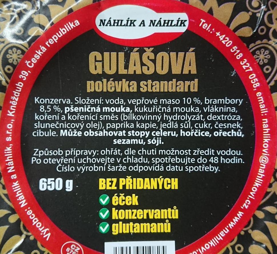 Fotografie - Gulášová polévka standard Náhlík a Náhlík