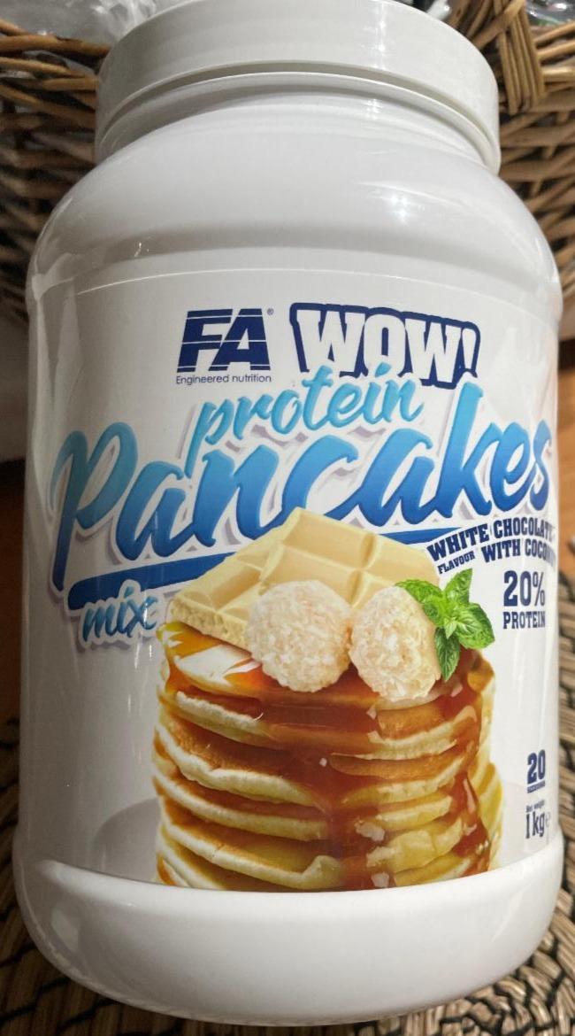 Fotografie - WOW! Protein Pancakes mix white chocolate with coconut FA