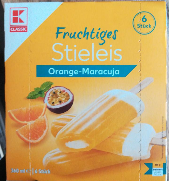 Fotografie - Fruchtiges Stieleis Orange-Maracuja - K-Classic
