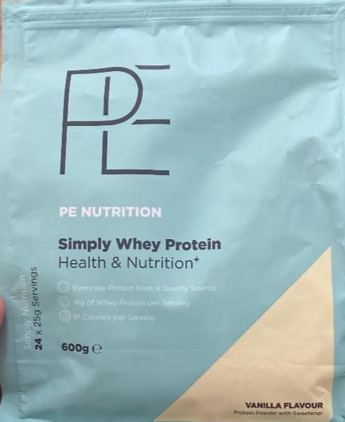 Fotografie - Simply Whey Protein Vanilla Flavour PE Nutrition