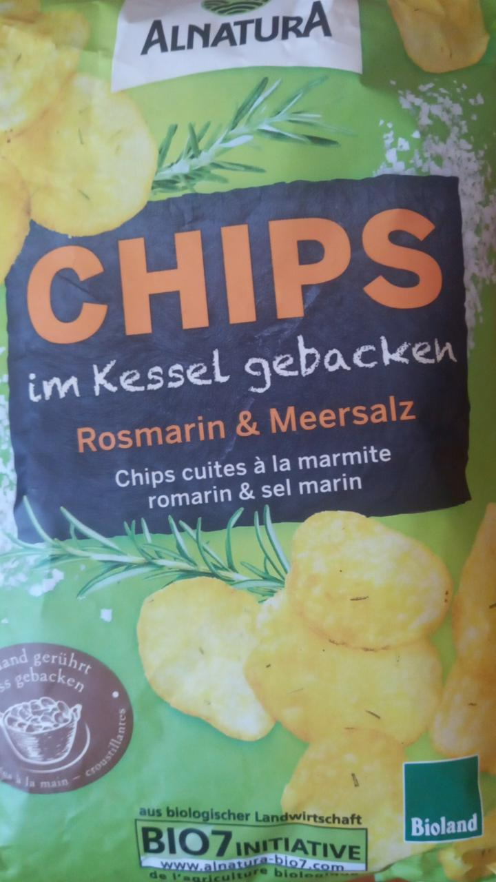 Fotografie - Chips im Kessel gebacken Rosmarin & Meersalz Alnatura