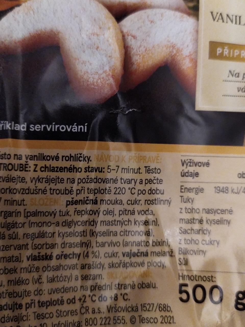 Fotografie - Těsto na vanilkové rohlíčky Tesco