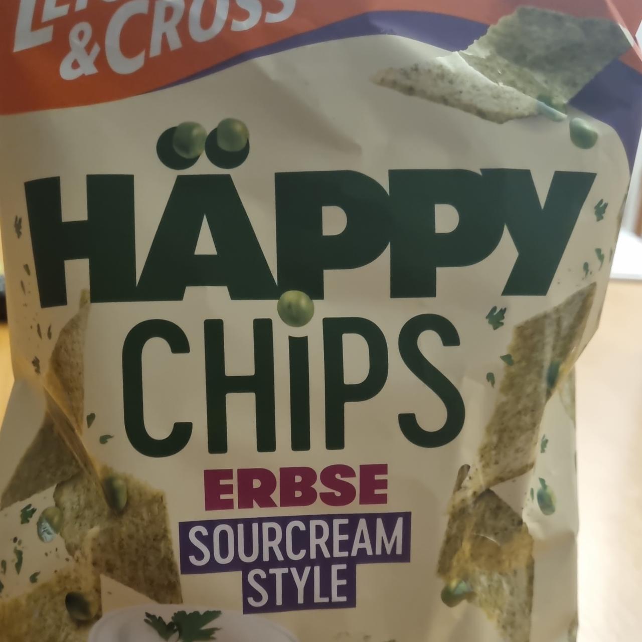 Fotografie - Happy chips Erbse sourcream style leicht & cross