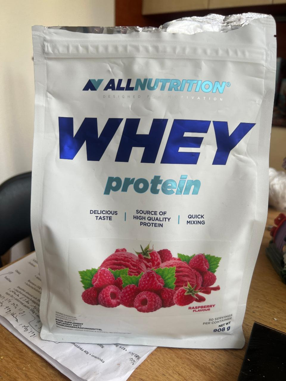 Fotografie - Whey protein raspberry Allnutrition