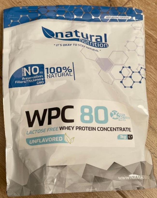 Fotografie - WPC 80 lactose free Whey protein concentrate Unflavored Natural Nutrition