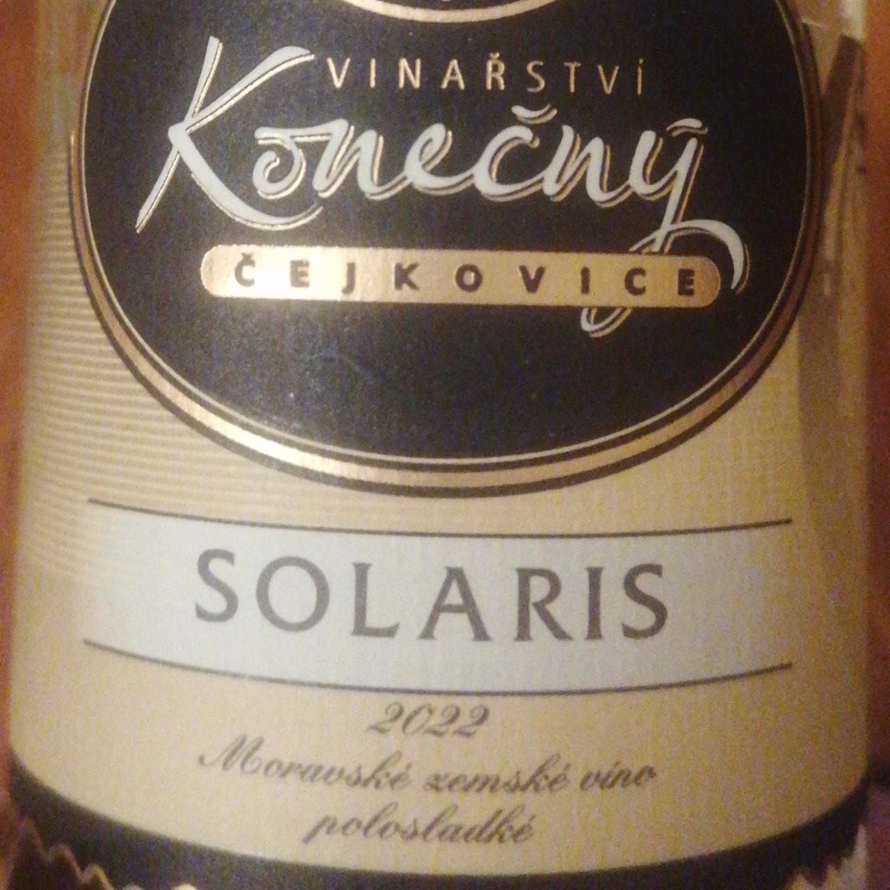 Fotografie - Solaris moravské zemské víno polosladké 2022 Konečný