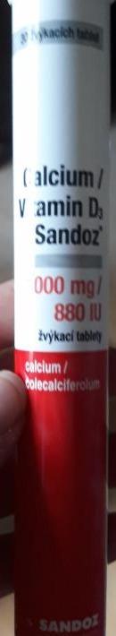 Fotografie - Calcium/Vitamin D3 1000 mg žvýkací tablety Sandoz