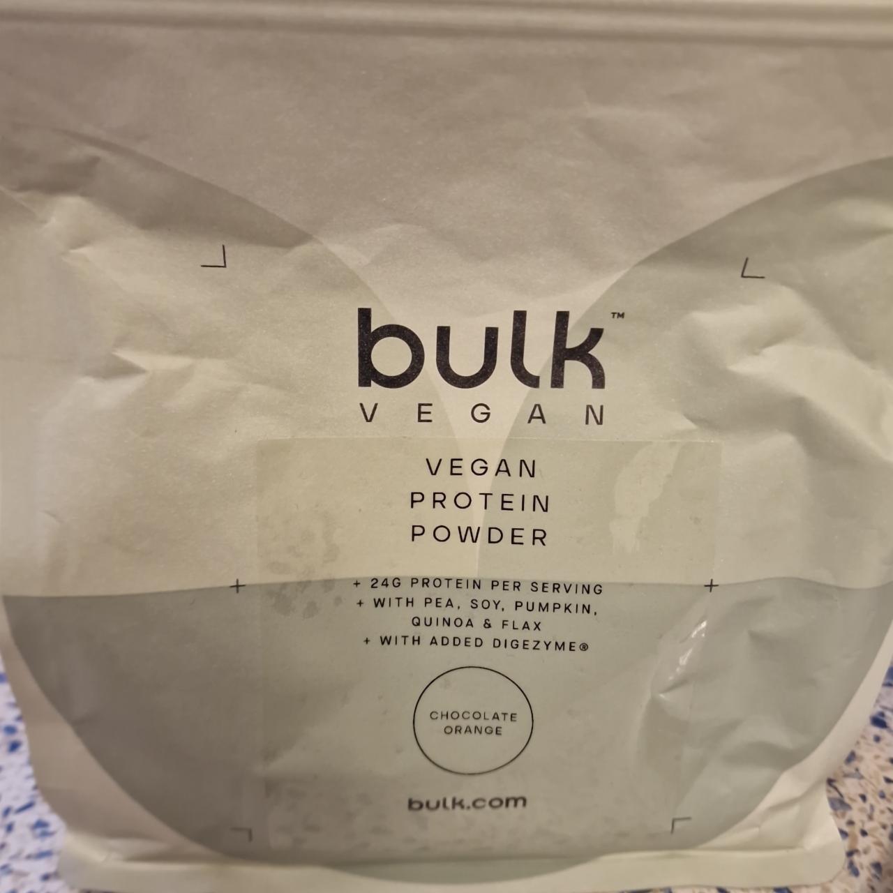 Fotografie - Vegan protein powder chocolate orange Bulk